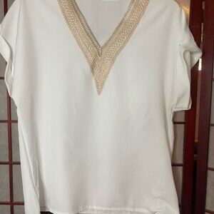 Womans Tan Blouse Size Small